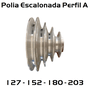 Polia Escalonada Aluminio 4 Canais Perfil a 127 152 180 203