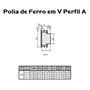 Polia Ferro Fundido 100mm C/ 1 Canal Perfil a 100a1