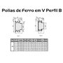 Polia Ferro Fundido 100mm C/ 1 Canal Perfil B 100b1