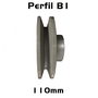 Polia Ferro Fundido 110mm C/ 1 Canal Perfil B 110b1