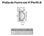 Polia Ferro Fundido 140mm C/ 1 Canal Perfil a 140a1