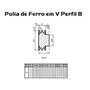 Polia Ferro Fundido 140mm C/ 1 Canal Perfil B 140b1