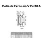 Polia Ferro Fundido 150mm C/ 1 Canal Perfil a 150a1