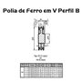 Polia Ferro Fundido 280mm C/ 1 Canal Perfil B 280b1
