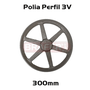 Polia Ferro Fundido 300mm C/ 1 Canal Perfil 3v 300-3v-1