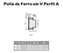 Polia Ferro Fundido 50mm c/ 1 Canal Perfil A 50A1