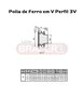 Polia Ferro Fundido 80mm c/ 1 Canal Perfil 3V 80-3V-1