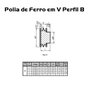 Polia Ferro Fundido 80mm 2 Canal Perfil B 80b2