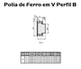 Polia Ferro Fundido 80mm C/ 1 Canal Perfil a 80a1