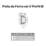 Polia Ferro Fundido 80mm C/ 1 Canal Perfil B 80b1