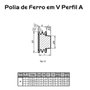 Polia Ferro Fundido 90mm C/ 1 Canal Perfil a 90a1