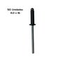 Rebite Repuxo Preto 4,0 X 16 Aluminio 50 Unidade