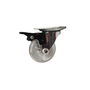 Rodinha Giratoria Silicone 50mm Trava Placa para Moveis Hdt