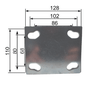 Rodizio Fixo Ferro Revestido Pu Fs516 5 Pol. A08552-f Ajax