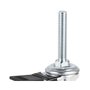 Rodizio Giratorio Silicone 50mm Trava e Pino 4 Unidade