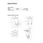 Rodizio Giratorio Silicone 75mm Placa para Moveis Hdt