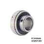 Rolamento Para Mancal UC207-20 - 1.1/4"-31,75mm Gbr 4 Und