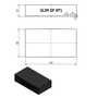 Sapata de Borracha Slim 110 X 60 X 25mm 600 Kg Sem Parafuso