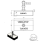 Sapata de Borracha Slim 110 X 60 X 29mm 400 Kg Parafuso M10