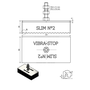 Sapata de Borracha Slim 150 X 80 X 39mm 800 Kg Parafuso M12