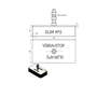 Sapata de Borracha Slim 150 X 80 X 39mm 800 Kg Parafuso M12