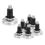 Sapata Niveladora Para Móveis Base 21mm Rosca M6 12 Unidade