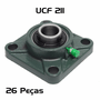 UCF211 Mancal com rolamento UCF 211 Furo 55mm Kit com 26 Pçs