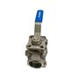 Válvula Esfera Tripartida Inox 304 Npt 1.1/2 Pol Soldável