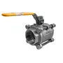 Válvula Esfera Tripartida Inox 304 Rosca Fêmea 3/4 Pol Npt