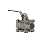 Válvula Esfera Tripartida Inox 304 Rosca Femea 1.1/2 Pol Npt